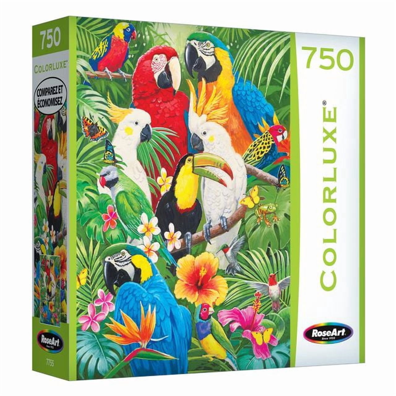 Colorluxe 750 Piece Jigsaw Puzzle: Feathered Tropical Friends