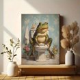 thumbnail image 6 of Qisvanset Funny Frog Toilet Canvas Print 15.75x11.81 Inches, 6 of 8