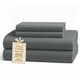 thumbnail image 1 of Casa Platino Juego de Sábanas Dobles de 600 Hilos: Suave 100% Algodón, Bolsillo Profundo, Tejido de Satén, Refrescante y Transpirable, 2 Fundas de Almohada – Carbón, 1 of 4