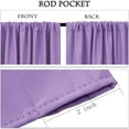 thumbnail image 3 of Bxaolu Blackout Curtains – Thermal Insulated, Energy Saving & Noise Reducing Bedroom and Living Room Curtains,Purple, W 42x L 84 Inch, Set of 2 Rod Pocket Curtain Panels, 3 of 6