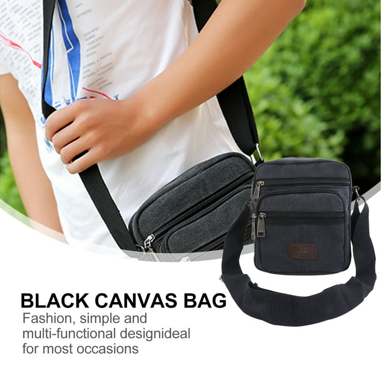 Canvas Single shoulder Bag Man Multifunctional Fashion Bag Canvas Single shoulder Bag Small Capacity Crossbody Bag Durable Handbag Portable Casual Bag