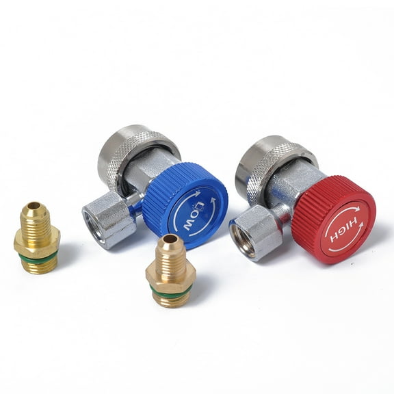 KONTONTY 1Set Blue Quick Coupler Adapter for Refrigerant in Automotive Air Conditioning Tools