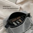 thumbnail image 2 of BOKYAN Bolso Bandolera Elegante con Pedrería Brillante y Cadenas Desmontables para Mujer Silver 23 cm x 16 cm, 2 of 8