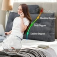 thumbnail image 4 of Eurhowing Twin Wedge Pillow for Bed, Triangular Headboard Pillow with 1 Roll Pillows, Reading Pillows Backrest Wedge Pillow (Gray, 40”x20”x8”), 4 of 11