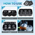 thumbnail image 4 of 2 Bandejas para Cubitos de Hielo con 6 Compartimentos, Silicona con Tapa y Molde para Cubitos de Hielo para Whisky, Reutilizables y Sin BPA (Redondas, Cuadradas), 4 of 5