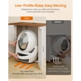 thumbnail image 7 of Feandrea Cat Litter Box Enclosure, Hidden Cat Washroom with Power Outlet, Barn Doors, 39.4 x 26.8 x 31.5 inch, Cloud White and Rustic Brown, 7 of 7