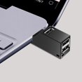 thumbnail image 2 of sweethay HUB USB 2,0/3,0 de tres puertos, divisor de línea de extensión USB de alta velocidad, adaptador 480MS, Plug &amp; Play Juegos de teclado y mouse para computadora Negro 3.0HUB, 2 of 6