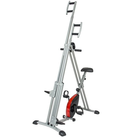 Best Choice Products 2 in 1 Total Body Vertical Climber Magnetic Exercise Bike Machine - (Best Exercise To Lose Double Chin)