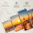thumbnail image 6 of Elephant Stock White Sands Sunset Wall Art - Horizontal Multi Panel Canvas - Living Room Wall Decor - Nature Multi Panel - Orange And Yellow Decor By Melanie Viola - 80" x 36", 6 of 8