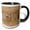 Black/White, variant on 3drose, Mule Deer Buck in Winter Grassland, Denver, Colorado, 11oz Two-tone Green Mug