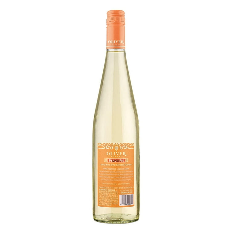 Oliver Peach Pie Wine, Indiana, 8.3% ABV, 750ml Glass Bottle