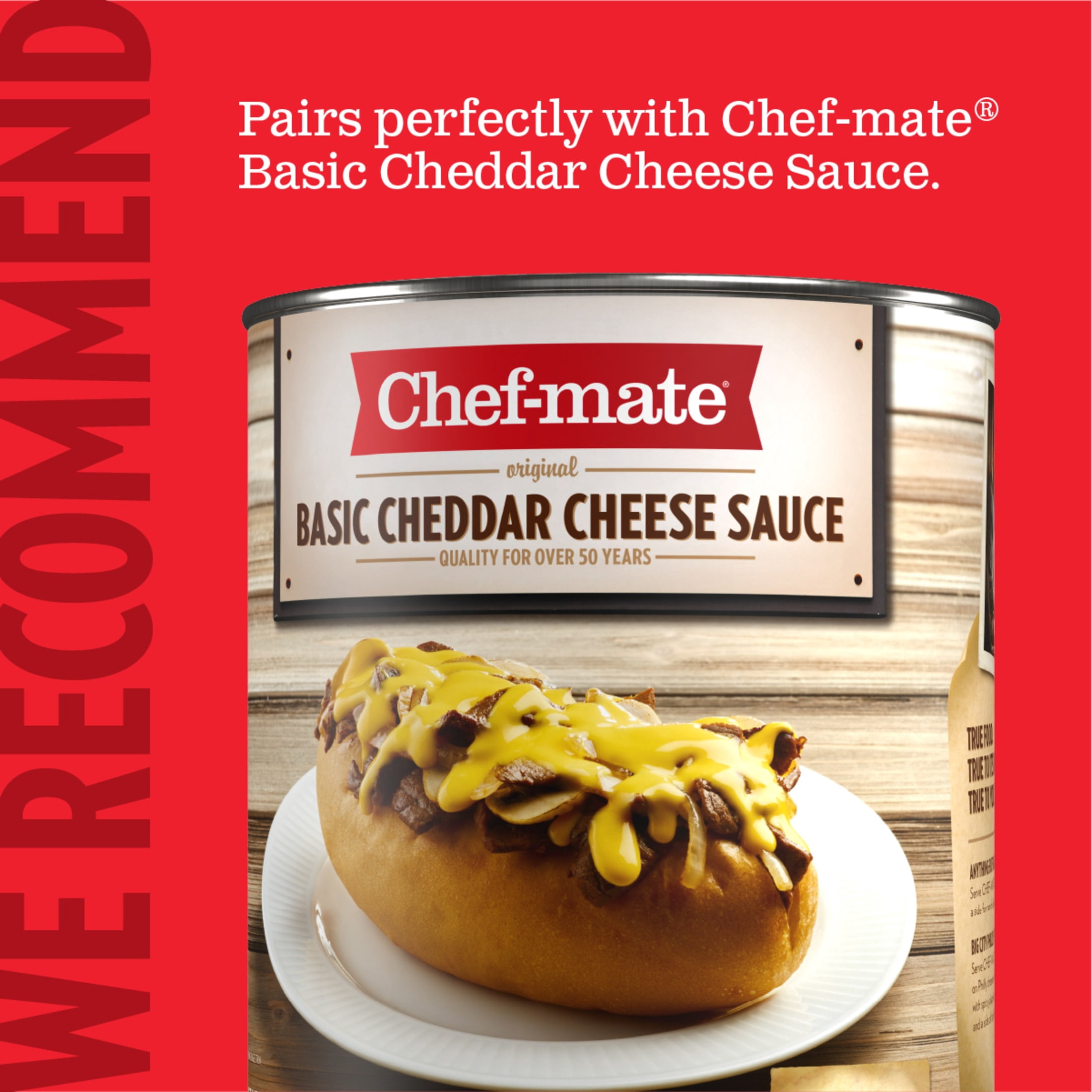 Chef-mate, Hot Dog Chili Sauce with Meat, 108 oz Can