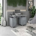thumbnail image 2 of Kingfisher Lane Contemporary Wood Small Computer Desk in Gray, 2 of 10