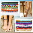 thumbnail image 3 of Yesbay 24 Pcs Beach Bead Anklets Set Colorful Rainbow Elastic Elastic Stackable Beaded Stretch Anklets Summer Vacation Jewelry, 3 of 8