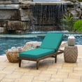 thumbnail image 3 of Arden Selections ProFoam EverTru Acrylic 72 x 21 x 3.5 Inch Outdoor Chaise Lounge Cushion, Aqua, 3 of 10