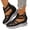 Black, variant on Women's High Top Platform Wedge Sandals Buckle Ankle Strap Closed Toe Cut Out Non Slip Lightweight Hiking Sandal White Size 9