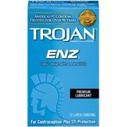 4 Pack - Trojan ENZ Lubricated Condoms, 12 Each