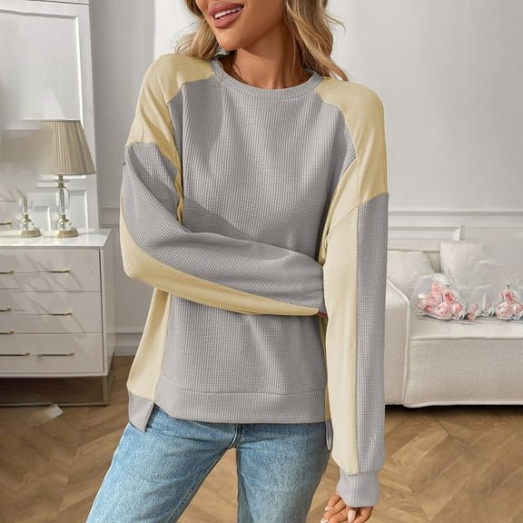 FDGIU Women's Oversized Sweatshirts 2025 - Fleece Pullover Crewneck Long Sleeve, Comfy Fall Winter Tops Casual Outfits