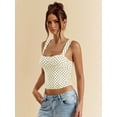 thumbnail image 6 of Women'S Square Neck Sleeveless Tank Tops Basic Tight T Shirts Color XS, 6 of 9