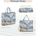 thumbnail image 6 of FORMRS Womens Corduroy Tote Bag Crossbody Shoulder Handbag with Pocket, Winter Mountain, 6 of 7