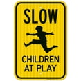 thumbnail image 1 of Slow Down Children At Play Sign, Traffic Sign, 12x18 Reflective Aluminum EGP, 1 of 1