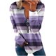 thumbnail image 2 of ICHUANYI Liquidación Tops para Mujer Otoño Manga Larga Jersey Suelto Camisa Elegante Casual Señoras Rayas Cuello Redondo Sudaderas ICHUANYI WER202308247353, 2 of 5