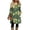 Green, variant on EANJE Christmas Women Dresses Christmas Print Crewneck Tunic Midi Dress Long Sleeve Curved Split Hem Swing Dress Lightweight Trendy Autumn Holiday Wear Outfits with Side Pockets Red XL