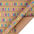 thumbnail image 2 of JollyMart Happy Birthday Wrapping Paper Roll,17" x 118" Colorful Kraft Gift Wrap for Birthday Party,Baby Shower,1 Pack,Unisex Balloon & Happy Birthday Print, 2 of 7