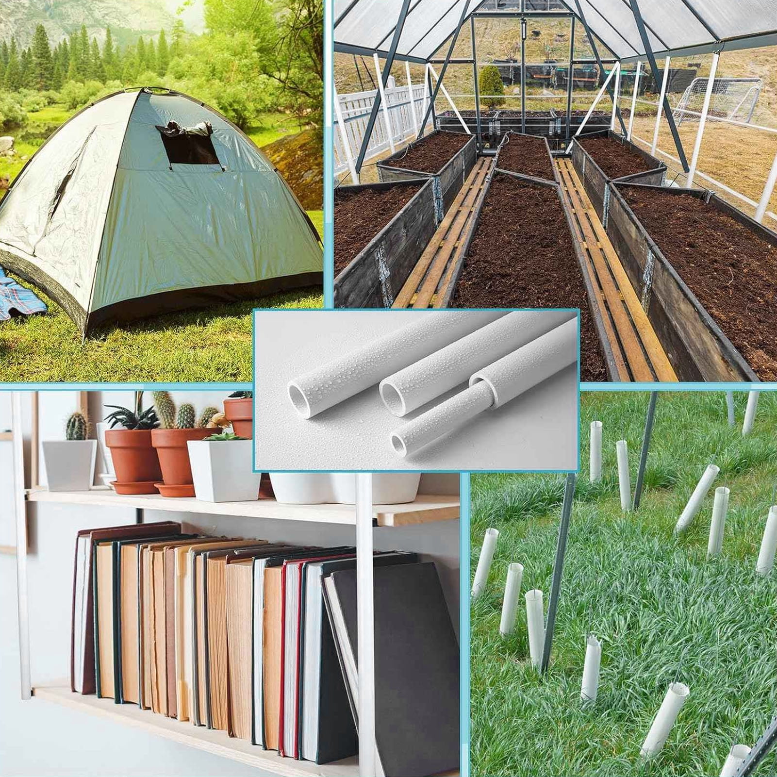 Uxcell 2pcs Clear Rigid PVC Pipe 36mm ID X 38mm X 0.5m(1.6ft) Round - View #2