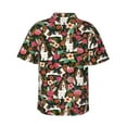 thumbnail image 4 of Basset Hound Dogs Lovers Flower Floral Men'S 3d Print Casual Button Down Shirts, Novelty Hawaiian Short Sleeves L, 4 of 7