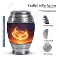 thumbnail image 2 of MUKTIVE Phoenix Burial Urns for Human Ashes Adult Man & Women, Large Ocean Cremation Urns for Ashes Adult Male, Star Funeral Gift for Female, 10 inch black Burial Urn for Mother & Father, 2 of 7