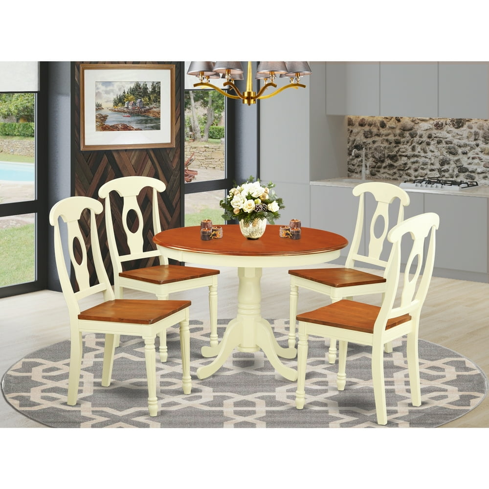 Dining Set With A Round Table And Kitchen ChairsFinish