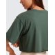 thumbnail image 5 of Remera CRZ YOGA Crop Top de Algodón Pima Gris Oliva M, 5 of 5