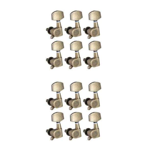 Yuarrent Clavijas de afinación de 6 piezas, accesorio de instrumento musical, mango de ajuste Simple, cabezales de máquina, piezas de guitarra para Tipo 2 2piezas Yuarrent CBP347197