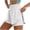 White, variant on Mnuaqn Women's Athletic Shorts High Waisted Running Short Pocket 2.5" Sporty Shorts Gym Workout Shorts (Red, L)