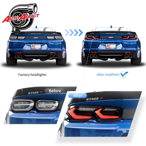 Auto Addict Umbra Taillights Compatible with Chevy Camaro 2019