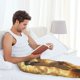 thumbnail image 5 of Fotbe Golden Winged White Horse Pantalones de Pijama para Hombre, Pantalones de Dormir, Pantalones de Casa con Cintura Ajustable y Bolsillos-Medium, 5 of 6
