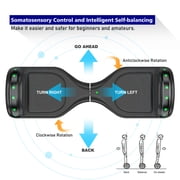 SISIGAD Hoverboard with Bluetooth and LED Lights 6.5 Two-Wheel Self Balancing Electric Scooter for Kids and Adults