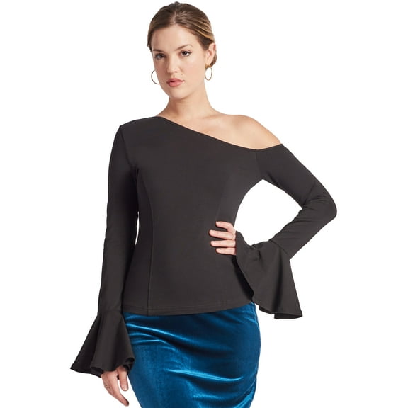 Tova Top - Women's Asymmetric bell sleeve top