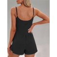thumbnail image 6 of Women'S Summer Sleeveless Rompers Spaghetti Strap Double Lined Shorts Jumpsuit  Outfits Black XXL, 6 of 7