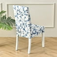 thumbnail image 4 of Chair Covers for Dining Room Set of 4, Printed Stretch Spandex Dining Chair Covers, Washable Removable Parsons Chair Slipcovers Protector for Dining Room, Kitchen, Hotel (4PCS, Flower), 4 of 6