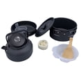 thumbnail image 3 of Ensemble de Batterie de Cuisine de Camping et de Randonnée, Ensemble de Batterie de Cuisine de Pique-Nique Portable pour l'Extérieur, Casserole en Oxyde d'Aluminium, Poêle à Frire, Accessoires de Cuisine de Voyage, 3 of 8