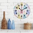 thumbnail image 3 of Yayeee 10" Wall Clock Battery Operated Quartz Round Silent Non-Ticking Home Decor,Colorful Gummy Bears Pattern, 3 of 6