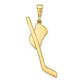 thumbnail image 3 of 14k & Rhodium Solid Polished Hockey Stick Pendant in 14k Yellow Gold w/ Rhodium Plating, 3 of 3