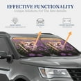 thumbnail image 4 of Balery 2 Piece Dog in Lavender Flowers Car Windshield Sun Shade|Foldable Front Windshield Shade for Car Front Window for Most Sedans SUV Truck-Medium, 4 of 7