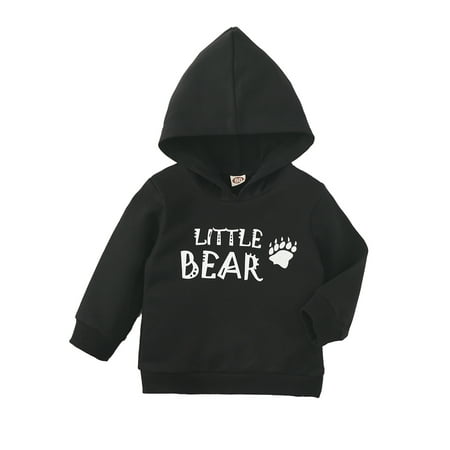 

Yuemengxuan Baby Boy Girl Hooded Sweater Newborn Letter Print Pullover Tops