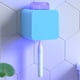 thumbnail image 5 of Kearding Caja de luz para cepillo de dientes, caja de cepillo de eléctrico inteligente, pegatina ultravioleta, accesorios de baño Suministros de limpieza para el hogar Azul, 5 of 6