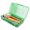 Green, variant on Djiypn 2 Pack Hard Cases, Plastic Translucent Box with Tight Lid, Office Supplies Storage Organizer Box