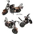 thumbnail image 3 of Metal Motorcycle Industrial Biker Chopper Office Desk Sculpture 7 Inch Retro Recycled Metal Classic Handmade Iron Bolts Nuts Motorcycle Unique Man Cave Art Decor Bike Chain (M6 Copper), 3 of 7