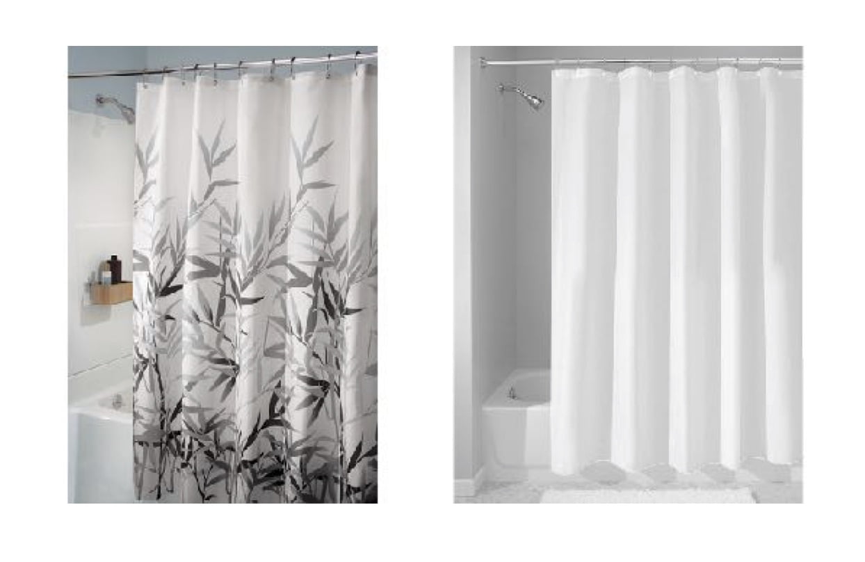 Interdesign Set Anzu Fabric Shower Curtain Mildew Free Liner 72 X72